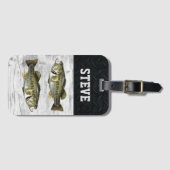 ラーゲムウスベース魚釣りトリップネームクールアングラー ラゲッジタグ (正面横)