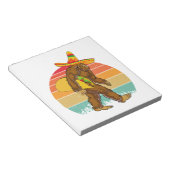 ラージおもしろいタコとのビッグフット歩く ノートパッド (アングル)