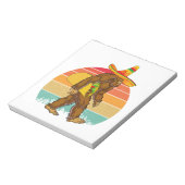 ラージおもしろいタコとのビッグフット歩く ノートパッド (回転)