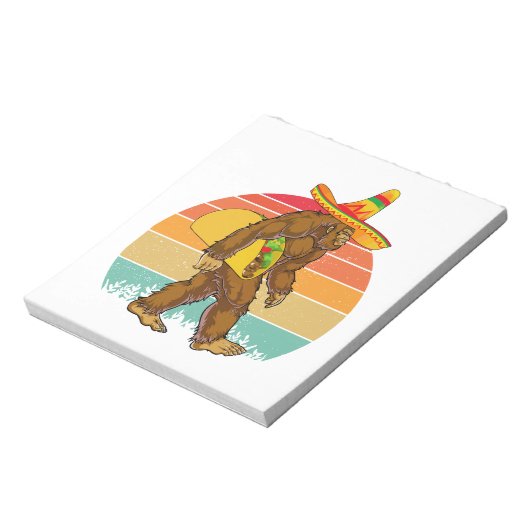 ラージおもしろいタコとのビッグフット歩く ノートパッド (回転)