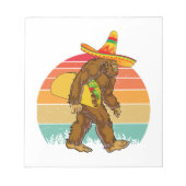 ラージおもしろいタコとのビッグフット歩く ノートパッド (正面)