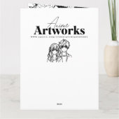 ラージかわいらしアニメガールパーソナライズされた誕生日 カード (裏面)