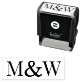 ラージアンパサンド結婚カップルの2イニシャルモノグラム セルフインキングスタンプ (インサイチュ)