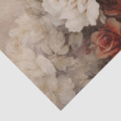 ラージインスパイアエレガントヴィンテージ紅白バラ 薄葉紙 (詳細)