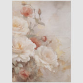 ラージインスパイアエレガントヴィンテージ紅白バラ 薄葉紙 (正面)