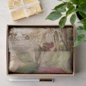 ラージインスパイアエレガントヴィンテージ赤バラ 薄葉紙 (ギフト)