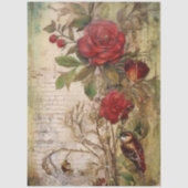 ラージインスパイアエレガントヴィンテージ赤バラ 薄葉紙 (正面)