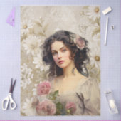 ラージインスパイアビクトリアンヴィンテージエラレディ&デイジー 薄葉紙 (クラフト)