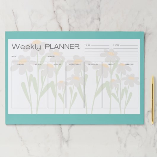 ラージウィークリープランナーティアウェイページフローラデイジー ペーパーパッド (インサイチュ)