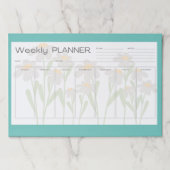 ラージウィークリープランナーティアウェイページフローラデイジー ペーパーパッド (正面)