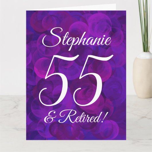 ラージエレガントパープル55ハッピーリタイア カード (正面)
