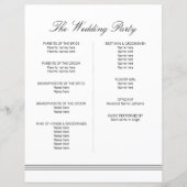 ラージエレガント白黒モノグラム結婚式 プログラム (裏面)