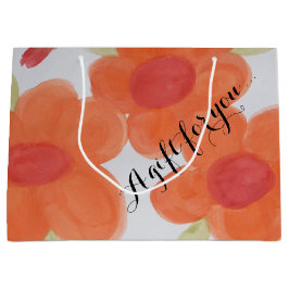 ラージオレンジフローラバッグ ラージペーパーバッグ