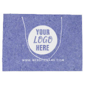 ラージカスタムロゴ/文字ショッピングクラフト ラージペーパーバッグ (裏面)