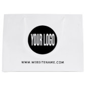 ラージカスタムロゴ/文字ショッピング ラージペーパーバッグ (正面)