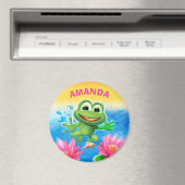 ラージカスタム冷蔵庫用マグネット跳躍カエルデザイン マグネット (インサイチュ (食洗機))