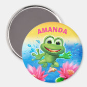 ラージカスタム冷蔵庫用マグネット跳躍カエルデザイン マグネット (正面/裏面)