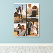 ラージカップルコラージフォトキャンバス キャンバスプリント (インサイチュ (ウッドフロア))