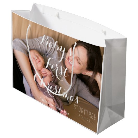 ラージキュートベビー初めてのクリスマス抱き枕 ラージペーパーバッグ (裏面アングル)