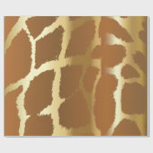 ラージキリンアニマルプリントラッピング紙 ラッピングペーパー (フラット)