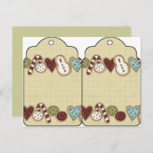 ラージクリスマスクッキーラベル ポストカード (正面/裏面)