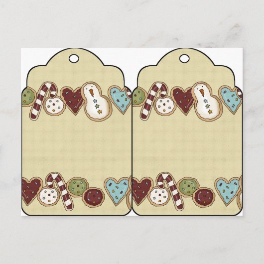 ラージクリスマスクッキーラベル ポストカード (正面)