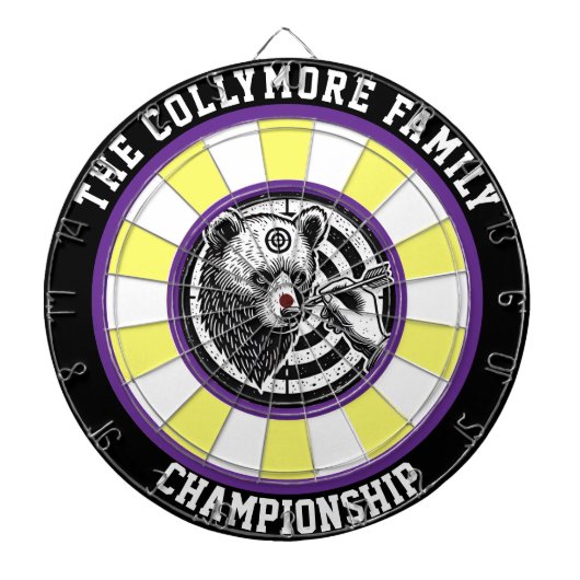 ラージグリズリーベアーターゲットデザイン ダーツボード (正面)