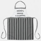 ラージグレイストライプのマママズホーム料理エプロン エプロン (正面)