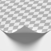 ラージグレーとホワイトハーレクインラッピング紙 ラッピングペーパー (角)