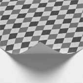 ラージグレートーンアーガイルラッピング紙 ラッピングペーパー (角)