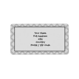 ラージグレーパターン（の模様が）ある差出人住所ラベル ラベル