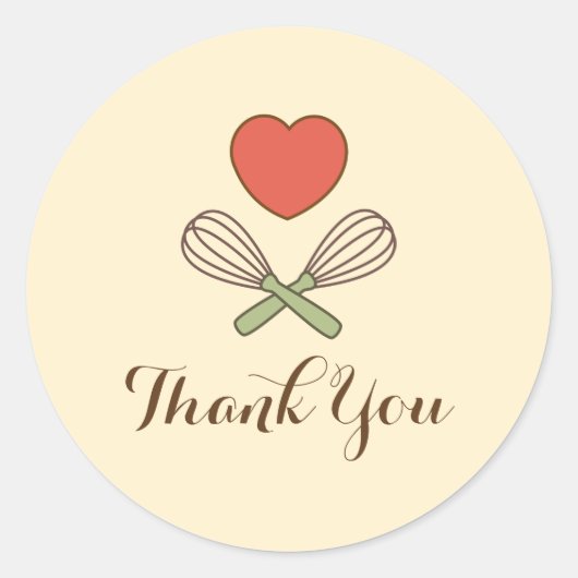 ラージサンキューカスタムベーキング用ラベルシール ラウンドシール (正面)
