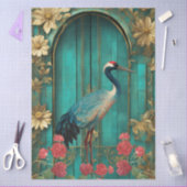 ラージシャビーシックティール(緑がかった色)クラフトティッシュペーパー 薄葉紙 (クラフト)