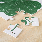 ラージシャームロック – ヴィンテージスタイル ジグソーパズル (側面)