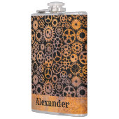 ラージスチームパンクラスティギア名前をカスタムする フラスク (左)