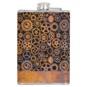 ラージスチームパンクラスティギア名前をカスタムする フラスク (裏面)