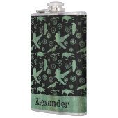 ラージスチームパンクヴェルディグリスギアとクロースカスタム フラスク (左)