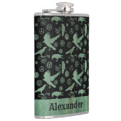 ラージスチームパンクヴェルディグリスギアとクロースカスタム フラスク (右)