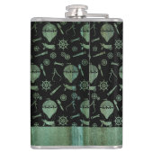 ラージスチームパンクヴェルディグリバルーンテーマカスタム フラスク (裏面)