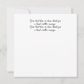 ラージダイヤモンドハート、金ゴールドモノグラム、スクリプト名 招待状 (裏面)