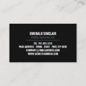 ラージテント、ホリデーパーク所有者、マネージャ 名刺 (裏面)