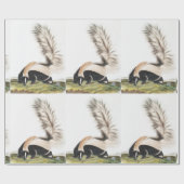 ラージテールスカンクメフィティスマクロウライラストレーション ラッピングペーパー (フラット)