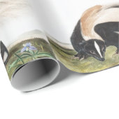 ラージテールスカンクメフィティスマクロウライラストレーション ラッピングペーパー (ロールコーナー)