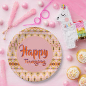 ラージデザイナー感謝祭紙デコール ペーパープレート (パーティー)