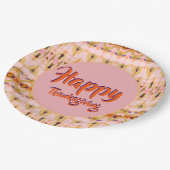 ラージデザイナー感謝祭紙デコール ペーパープレート (アングル)