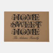 ラージドアマットと名前をカスタムするホームスイートホーム ドアマット (正面)
