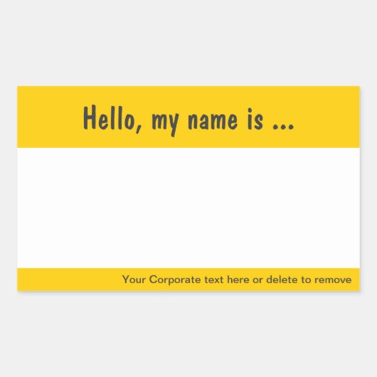 ラージネームタグ/バッジイベント用ステッ企業のク 長方形シール (正面)