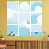 ラージバウハウスアートキャンバスプリント14 – サイズ調整可能 キャンバスプリント (インサイチュ (リビング))