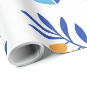 ラージパターン（ユダヤ教）メノラーとドレイデルハヌカー ラッピングペーパー (ロールコーナー)