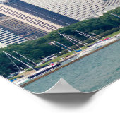 ラージパノラマシカゴスカイライン写真 ポスター (角)